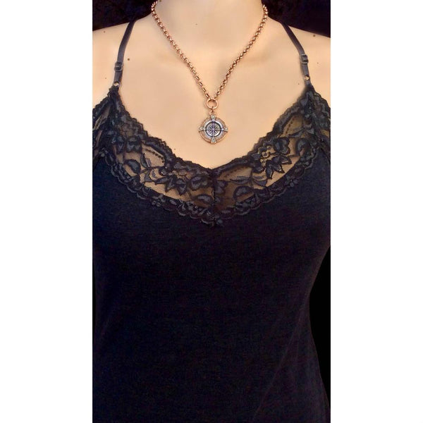 Moriel Two Tone Compass Necklace