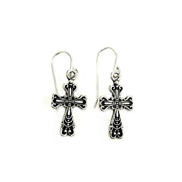 Old World Cross Earrings