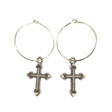 Resurrection Cross Hoop Earrings