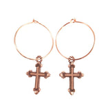 Resurrection Cross Hoop Earrings