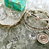 Resurrection Cross Hoop Earrings