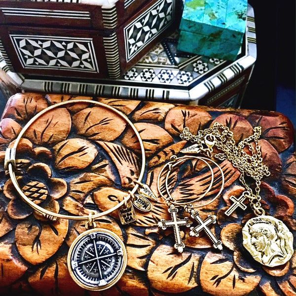 Resurrection Cross Hoop Earrings