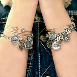Topaz Crystal & Silver Cuff Bracelet