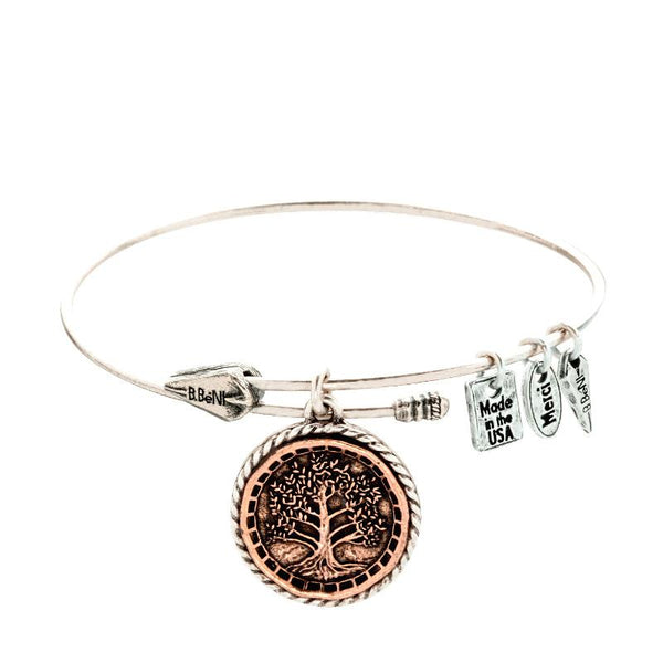 Tree Of Life Two Tone Bangle