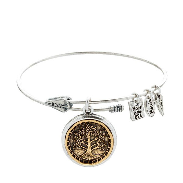 Tree Of Life Two Tone Bangle