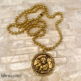 14k gold plated Isiaih 53 coin necklace