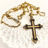 Christian Cross Pendant on bead chain