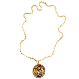 Gold prophetic Lamb Coin Necklace