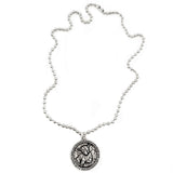 Silver prophetic Lamb Coin Necklace