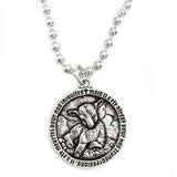 Silver prophetic Lamb Coin Necklace