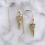 Bbeni 14k gold plated cz diamond earrings 