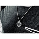 Bbeni men’s Compass Coin necklace