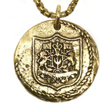 Bbeni alpha omega Greek Christian necklace gold silver for men