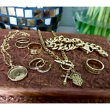 Bbeni gold peacock coin necklace 
