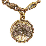 Bbeni peacock coin charm bracelet 