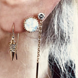 Bbeni gold filled  cz diamond spike earrings 