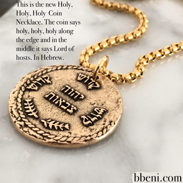 bbeni holy holy holy religious coin necklace