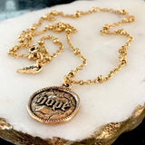 bbeni gold hope coin necklace
