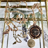 bbeni compass coin necklace