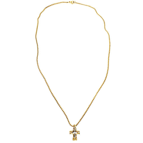 Messiah Two-Tone Cross Unisex Necklace