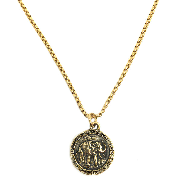 bbeni elephant coin necklace