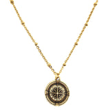 bbeni compass coin necklace