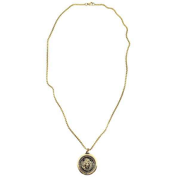 bbeni lion coin necklace