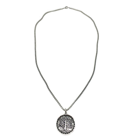 Large Tree of Life Coin Necklace