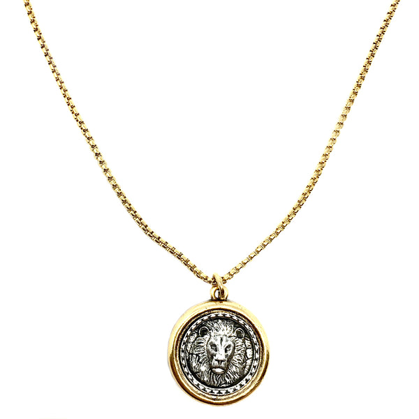 bbeni lion coin necklace