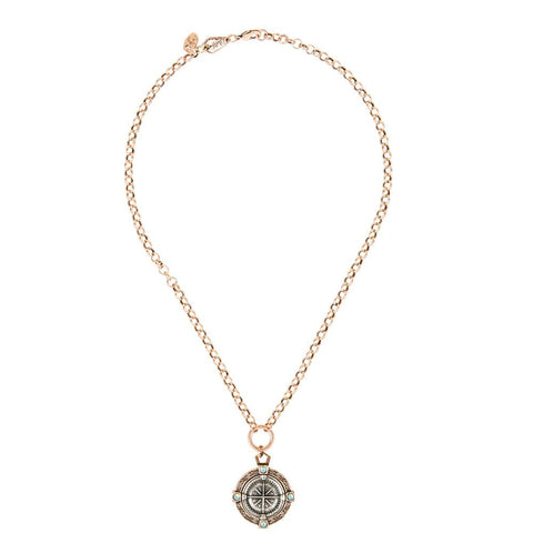 Moriel Compass Coin & Gemstone Necklace