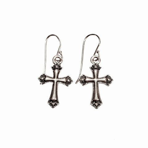 Redemption Gold, Silver, or Rose Gold Cross Earrings