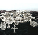 Silver Night Crystal & Silver Cuff Bracelet