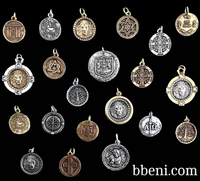 Christian gold coin charms